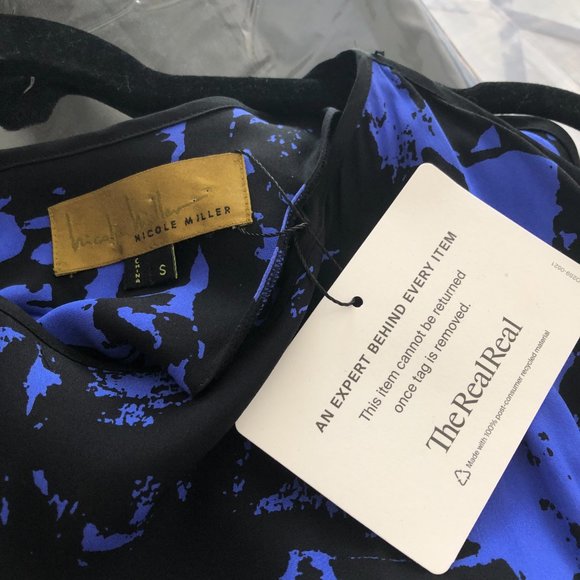 Nicole Miller Blue/Black Dress - Size S - Picture 13 of 16